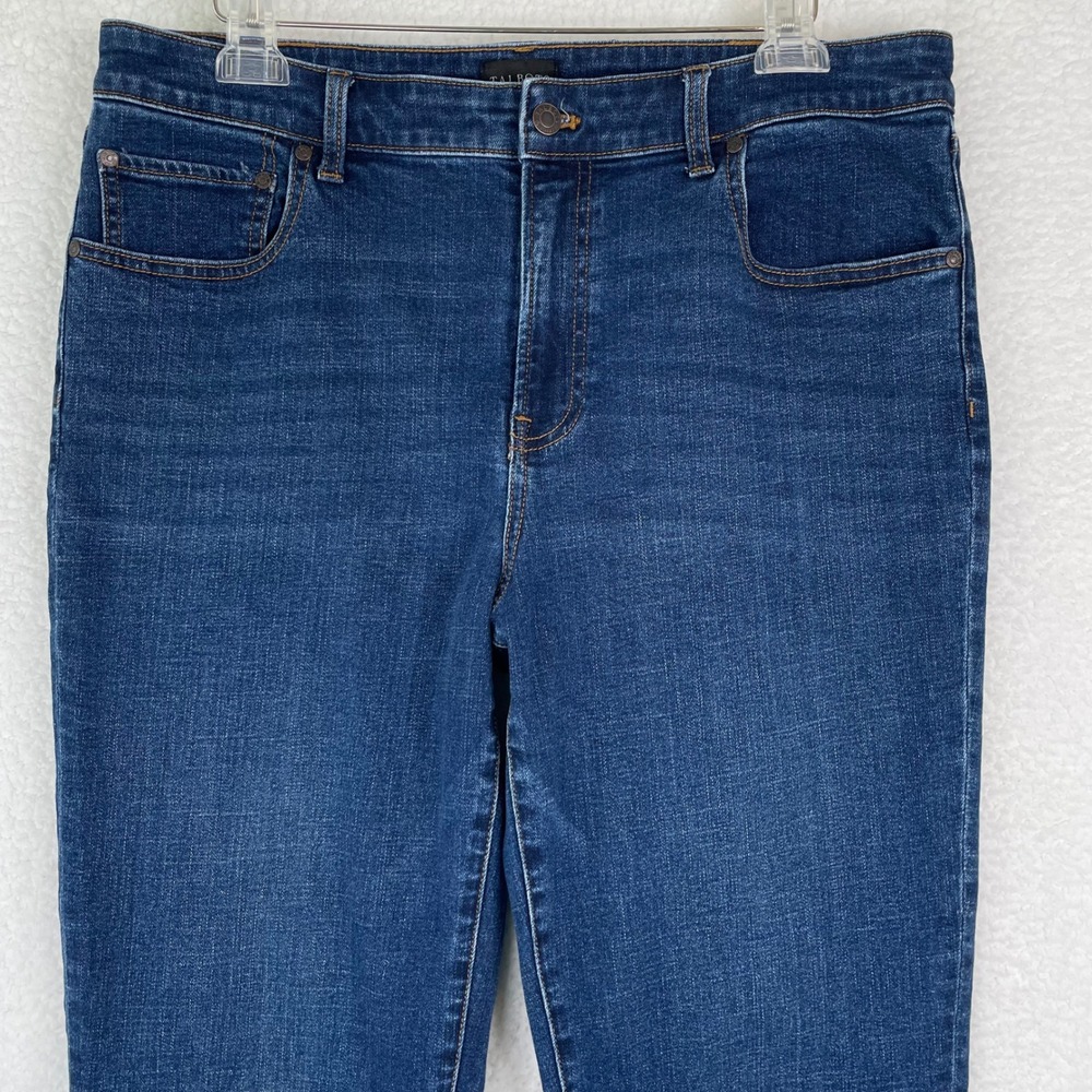 Talbots Everyday Relaxed Jeans Womens 14 Medium Wash High Rise Tapered Denim